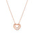 Cosmiclove Heart CZ Pendant Necklace - Rose Gold - 241708/005