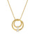 Cosmiclove CZ Circles Pendant Necklace - Gold - 241708/054
