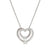 Cosmiclove CZ Heart Necklace - Silver - 241709/004