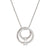 Cosmiclove CZ Pave Circles Pendant Necklace - Silver - 241709/053