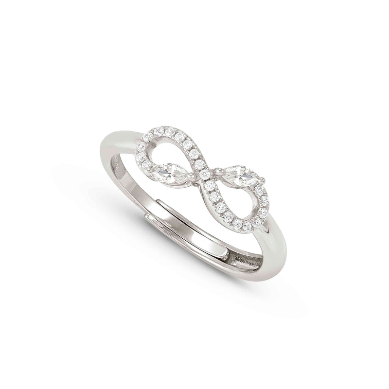 Shine Me Up Infinity CZ Ring - Silver - 241900/010
