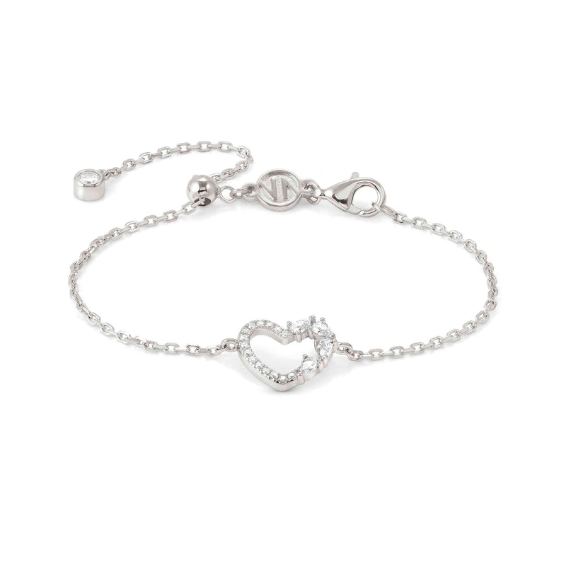 Shine Me Up Heart & CZ Bracelet - Silver - 241901/003