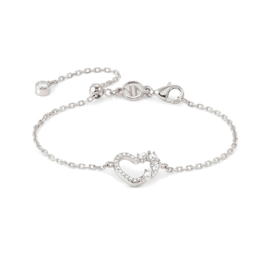 Shine Me Up Heart & CZ Bracelet - Silver - 241901/003