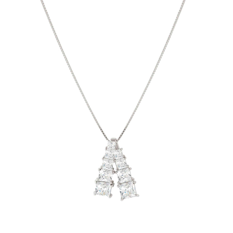 Day To Night CZ Necklace - Silver - 242104/010
