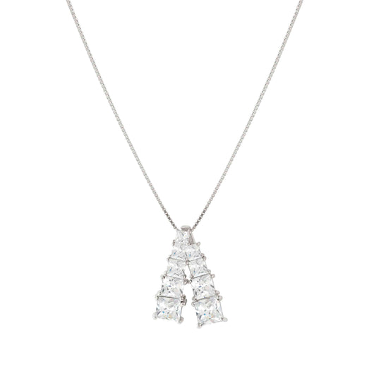 Day To Night CZ Necklace - Silver - 242104/010