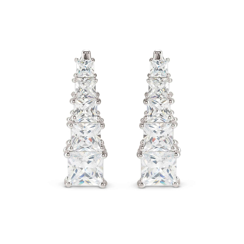 Day To Night CZ Drop Earrings - Silver - 242106/010