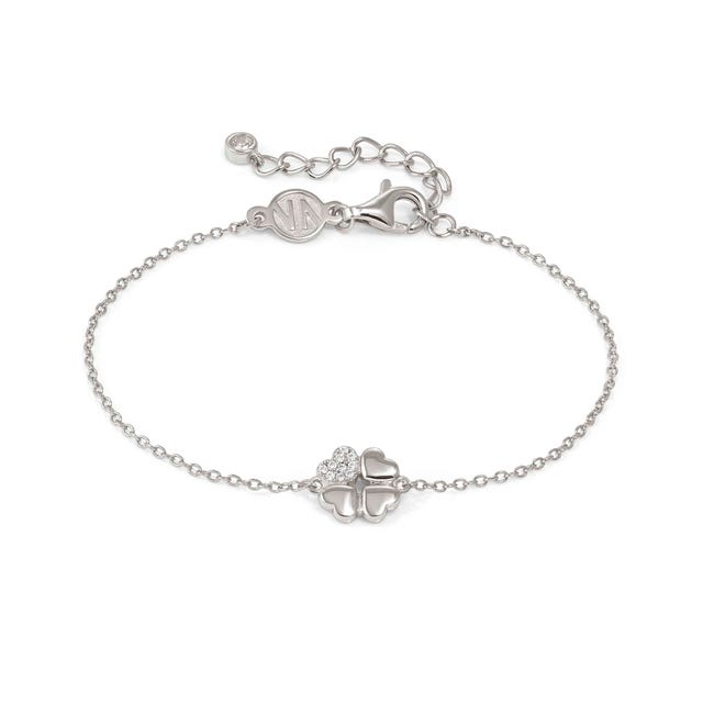 Petit Sparkle Four Leaf Clover Bracelet - Silver - 242300/001