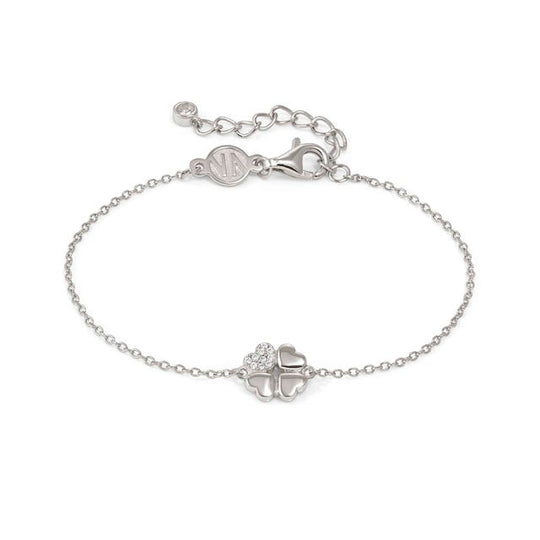 Petit Sparkle Four Leaf Clover Bracelet - Silver - 242300/001