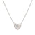 Petit Sparkle Heart Necklace - Silver - 242303/004