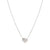 Petit Sparkle Heart Necklace - Silver - 242303/004