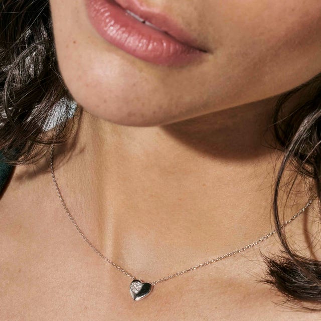 Petit Sparkle Heart Necklace - Gold - 242303/006