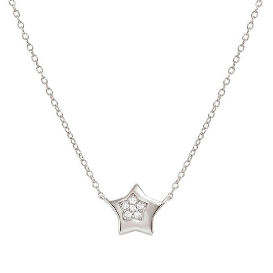 Petit Sparkle Star Necklace - Silver - 242303/007