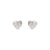 Petit Sparkle Heart Stud Earrings - Silver - 242304/004