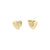 Petit Sparkle Heart Stud Earrings - Gold - 242304/006