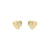 Petit Sparkle Heart Stud Earrings - Gold - 242304/006