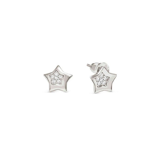 Petit Sparkle Star Stud Earrings - Silver - 242304/007