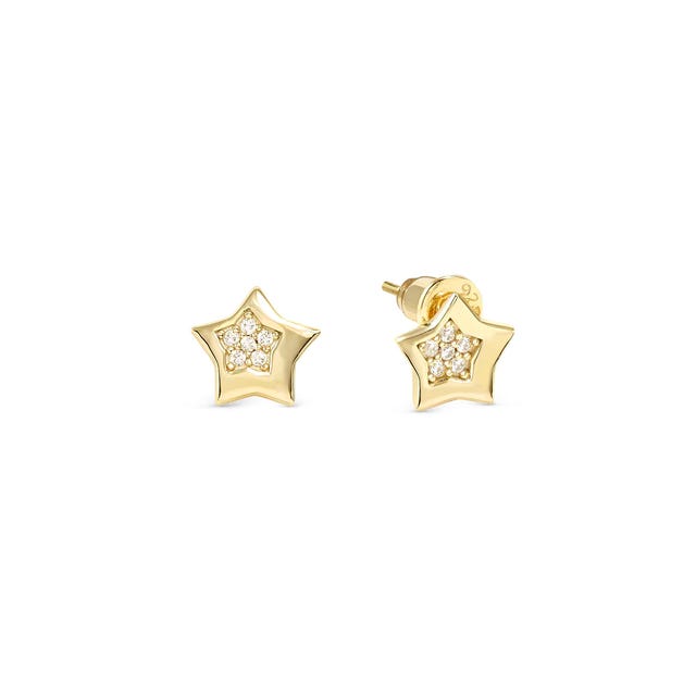Petit Sparkle Star Stud Earrings - Gold - 242304/009