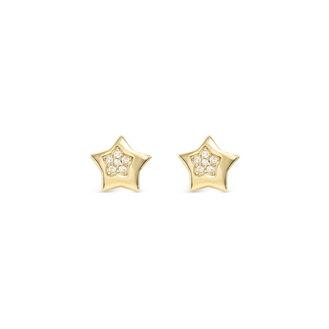 Petit Sparkle Star Stud Earrings - Gold - 242304/009