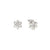 Petit Sparkle Flower Stud Earrings - Silver - 242304/010