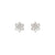 Petit Sparkle Flower Stud Earrings - Silver - 242304/010