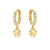 Petit Sparkle Flower Hoop Earrings - Gold - 242305/003