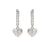 Petit Sparkle Heart Hoop Earrings - Silver - 242305/004