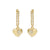 Petit Sparkle Heart Hoop Earrings - Gold - 242305/006