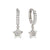Petit Sparkle Heart Hoop Earrings - Silver - 242305/007