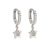 Petit Sparkle Heart Hoop Earrings - Silver - 242305/007