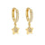 Petit Sparkle Star Hoop Earrings - Gold - 242305/009
