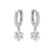 Petit Sparkle Flower Hoop Earrings - Silver - 242305/010
