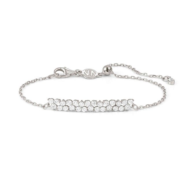 Life Bouquet CZ Bar Bracelet - Silver - 242505/010