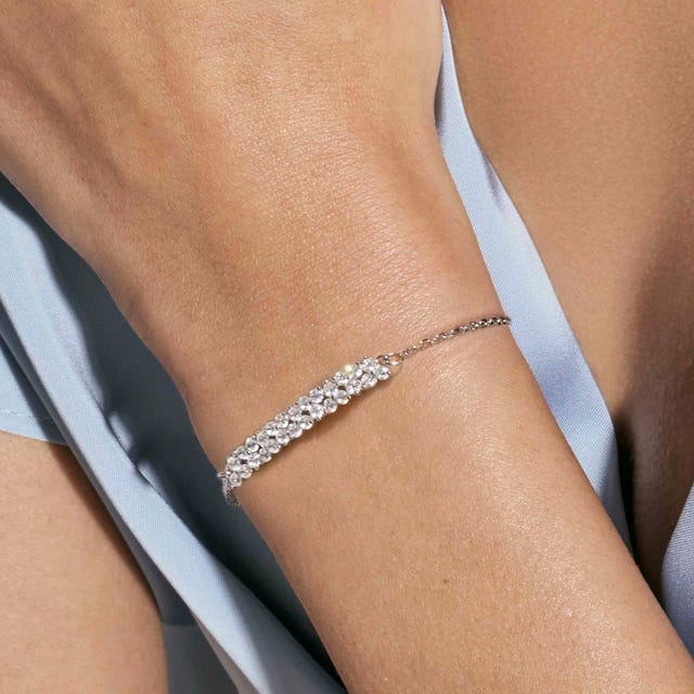 Life Bouquet CZ Bar Bracelet - Silver - 242505/010
