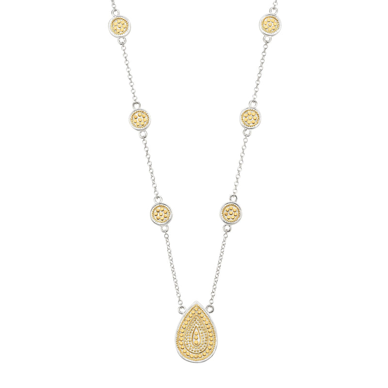 Teardrop Pendant - Gold/Silver - 2456NGR