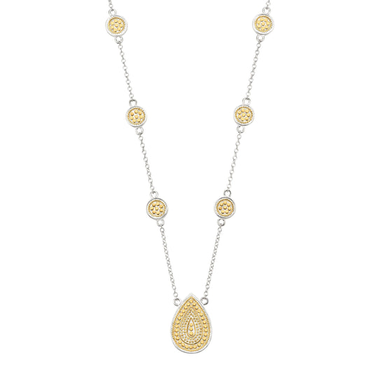 Teardrop Pendant - Gold/Silver - 2456NGR