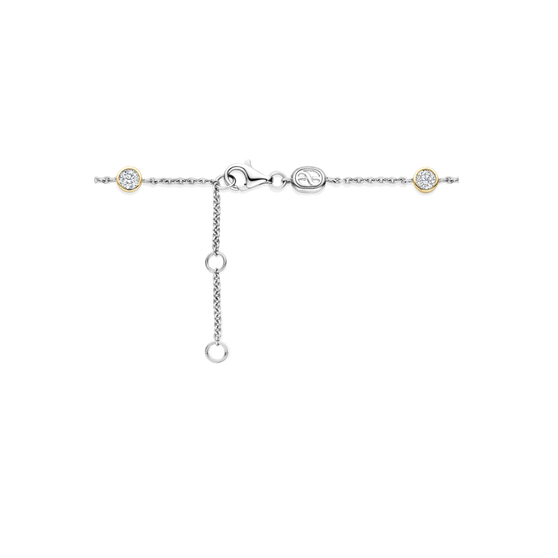 Milano Delicate Chain CZ Bracelet - Gold/Silver - 2756ZY
