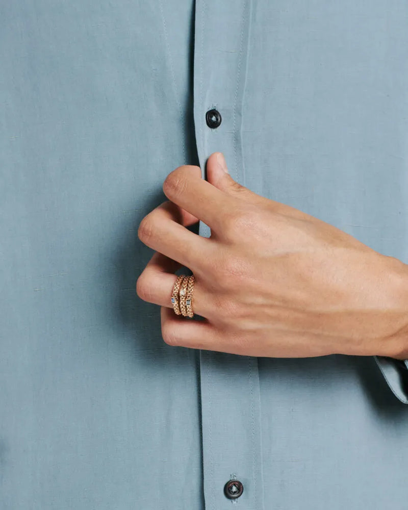 Souls Flex'It Ring With Diamonds, Medium - 18ct Yellow Gold - 09E08AX_BB_G_XGX_00M