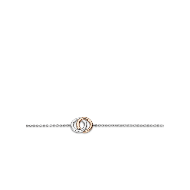 Milano Entwined Circles Bracelet - Silver/Rose Gold - 2790SR