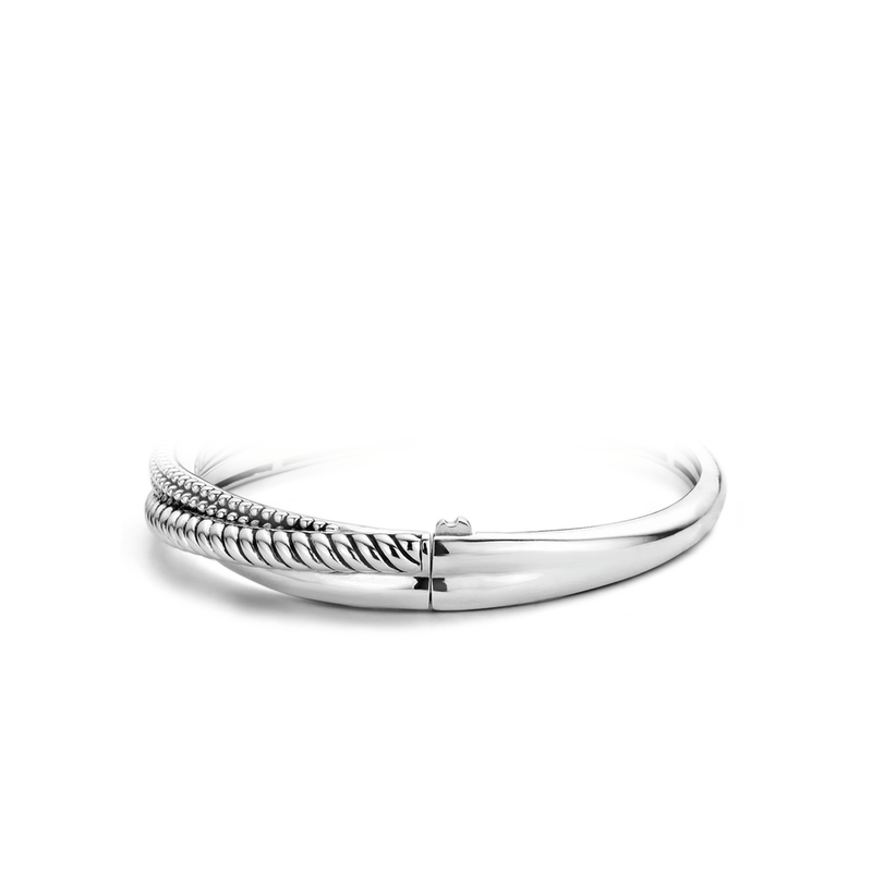 Milano Twisted Bangle - Silver - 2815SB