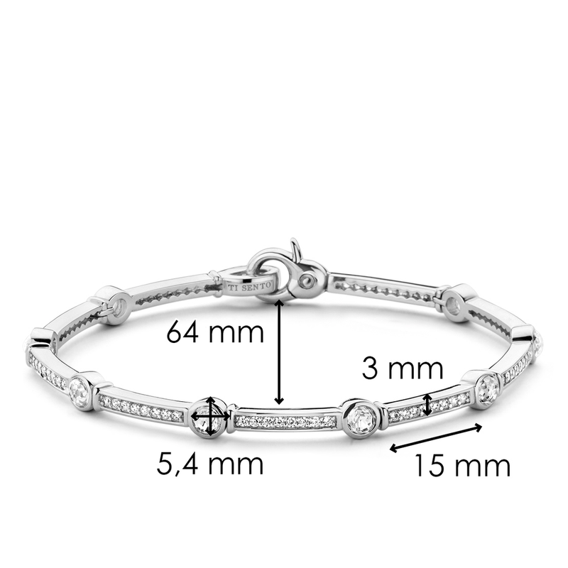 Milano CZ Bracelet - Silver - 2892ZI
