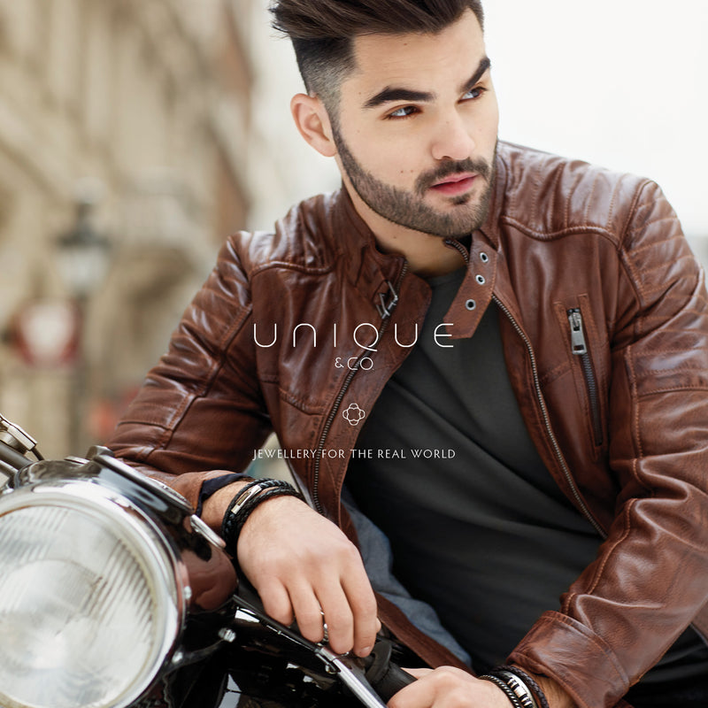 Black Leather Bracelet - A40BL