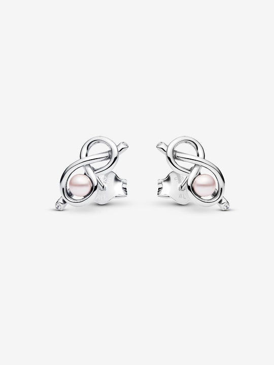 Infinity Knot Stud Earrings - Sterling Silver - 293761C01
