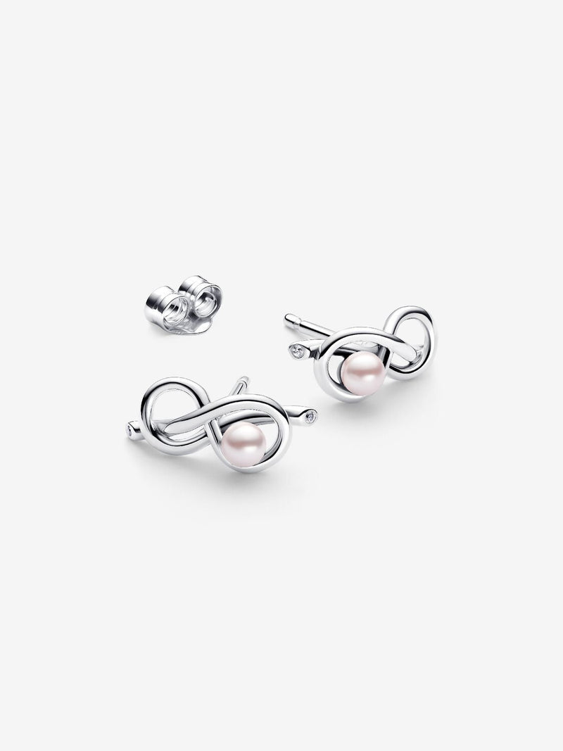 Infinity Knot Stud Earrings - Sterling Silver - 293761C01