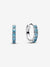 Blue Huggie Earrings - Sterling Silver - 293849C01