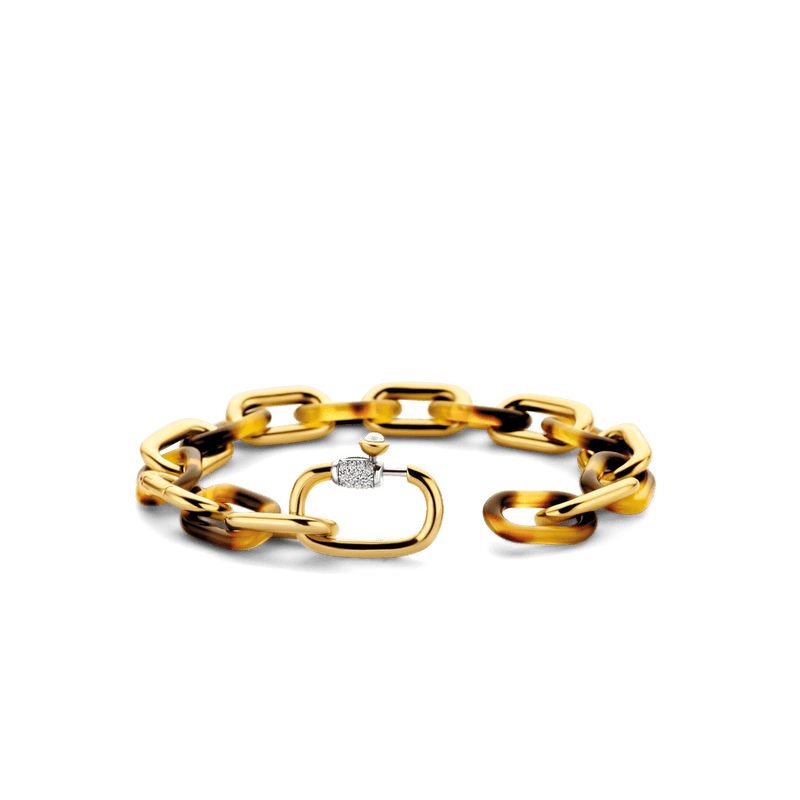 Milano Leopard Print Link Bracelet - Gold - 2947TU