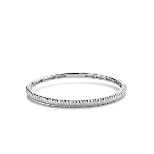 Milano Slim Ribbed Bracelet - Silver - 2956SI