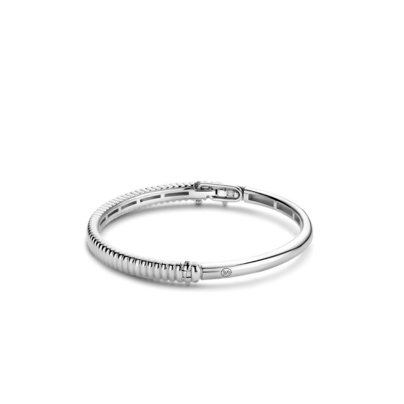 Milano Slim Ribbed Bracelet - Silver - 2956SI