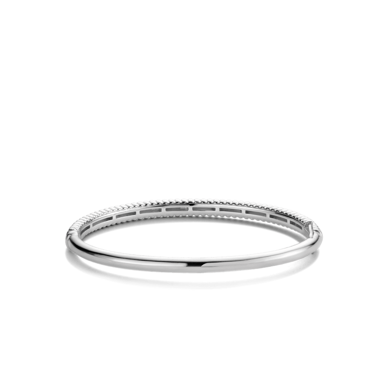 Milano Slim Ribbed Bracelet - Silver - 2956SI