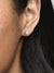 Round Sparkle Stud Earrings - Sterling silver - 296272CZ