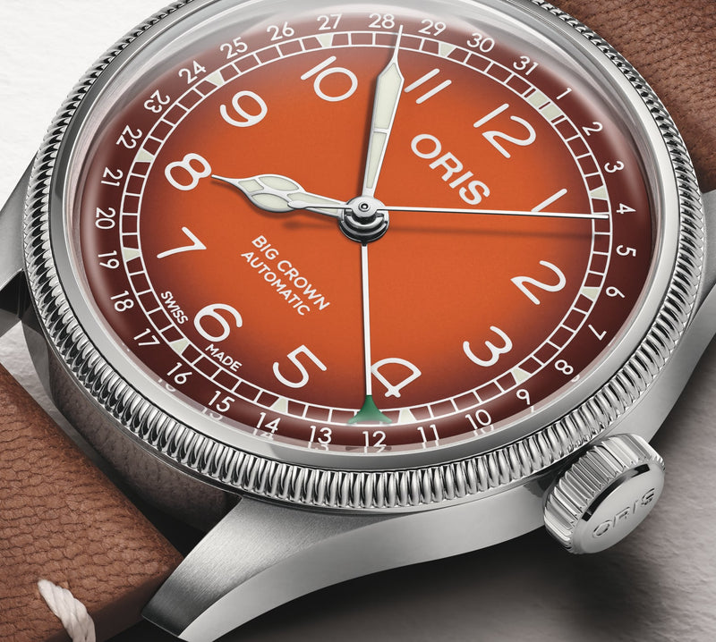 Oris X Cervo Volante Watch, Orange/Brown